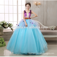 Alibaba recommand bridal wedding dress wedding gown for wholesales puffy ball gown Blue wedding dress
